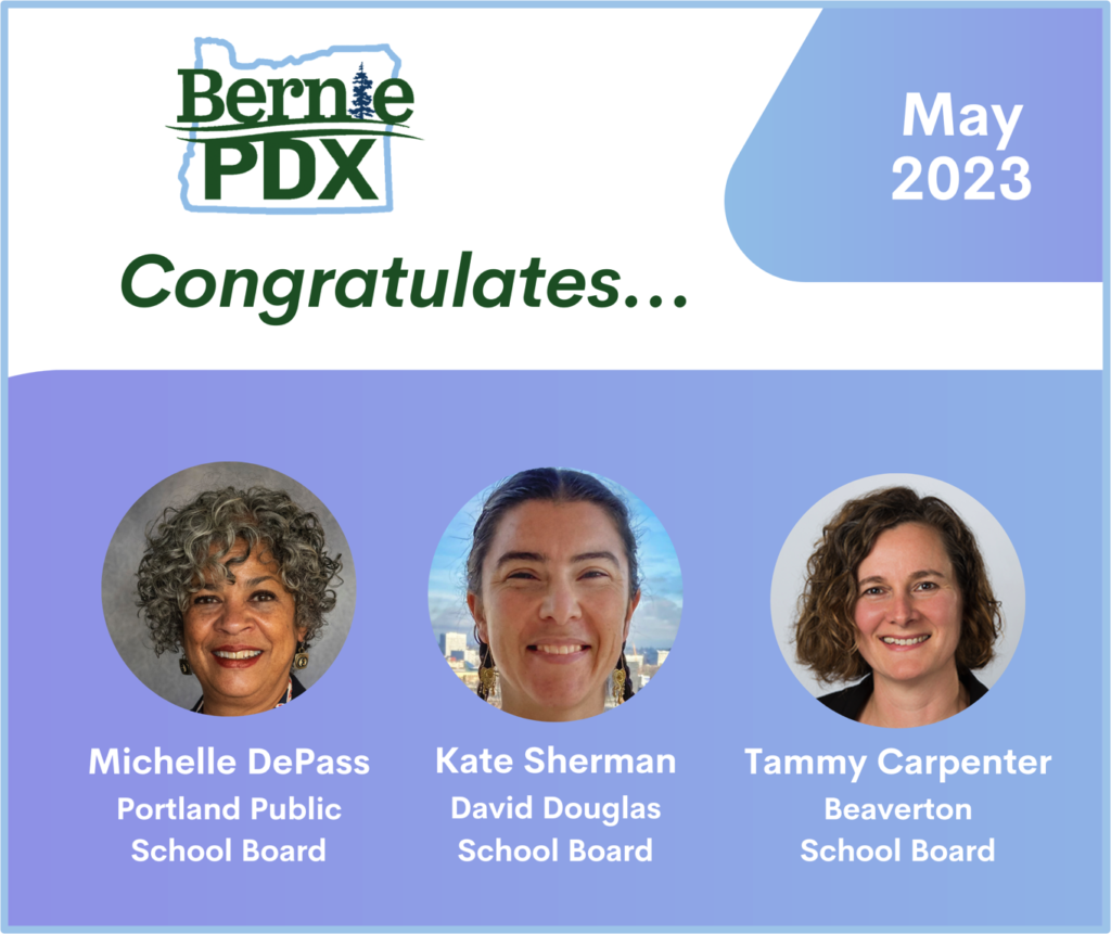 2023 Endorsements BerniePDX / Portland for Bernie